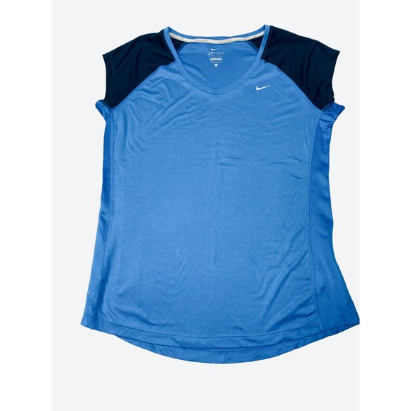 Nike Running Athletic Top Dri-Fit Performance Blue T Women's Size L - Picture 3 of 7